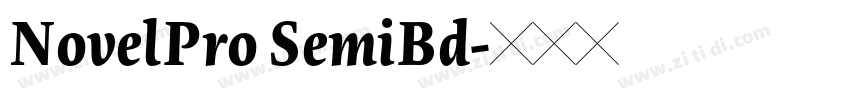 NovelPro SemiBd字体转换
